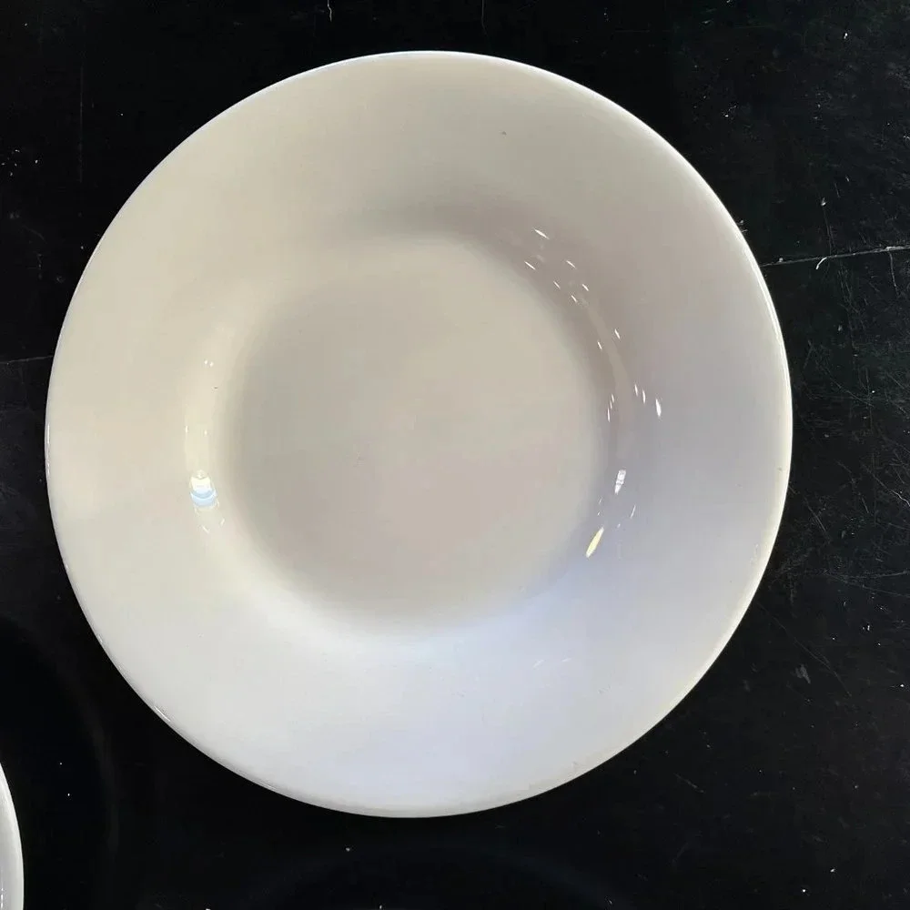 3 Pottery Barn Sausalito Plates - Dinner & Side/Soup/Rimmed Bowl White